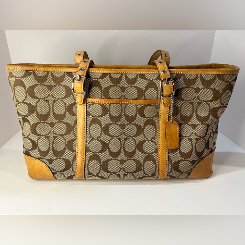Vintage Coach Signature Shopper Bag
